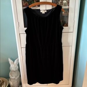 MICHAEL Michael Kors sz S Elegant Black Velvety Sleeveless Dress euc
